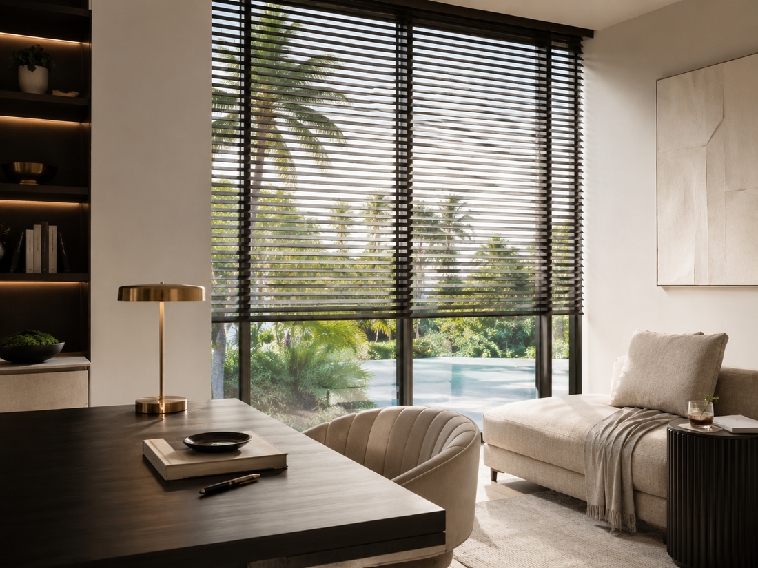 Horizontal Blinds in a South Florida interior